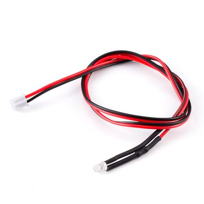 4PCS RC Car PH2.0 Single End Interface Light Headlights Taillight Accessories for 1/14 Tamiya RC Truck Tractor Model Car Upgrade Replacement Parts (White) - color: White