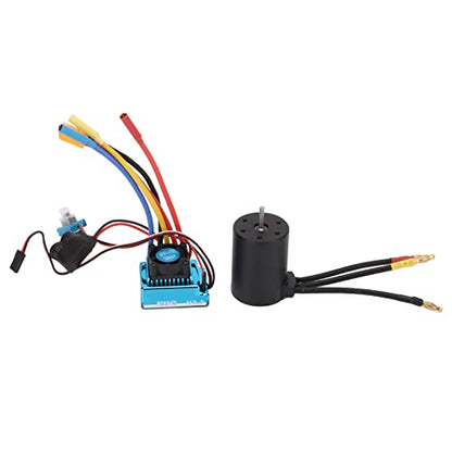 Brushless Motor ESC Waterproof Upgrade Combo for 1/10 RC Car, Compact and Adjustable for Enhanced Performance, Aluminum Alloy + Copper Material