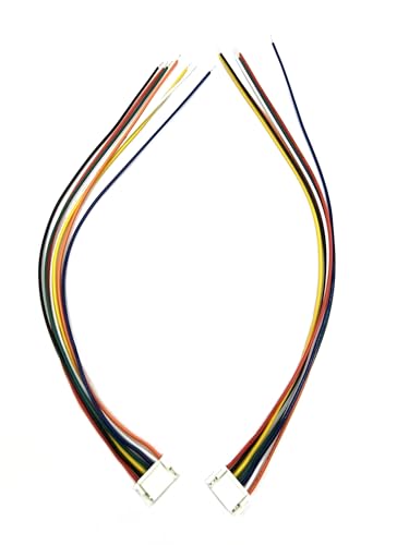 10Pairs Micro JST GH 7Pin 1.25mm Male Female Connector, GH1.25 Terminal Connector Wire Cable 15cm 28AWG - size: 7Pin