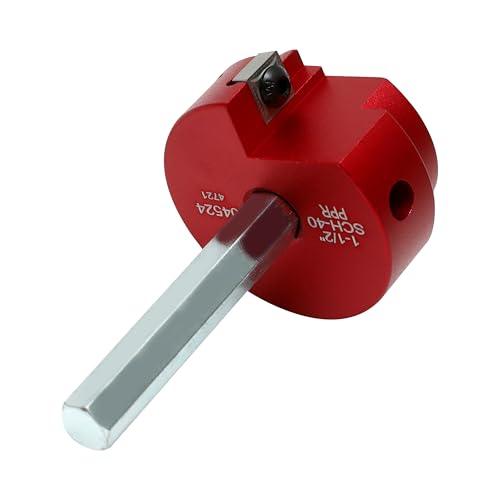 HFS(R) 4 Pcs PVC Pipe Reamer Tool, 3/4",1",1-1/2",2" - Fits 1/2" Drill, PVC Fitting Saver & Plastic Pipe Fitsting Reamer Socket Saver Plumbing Tool for Schedule 40 Plastic Pipes - size: 3/4",1",1-1/2",2"