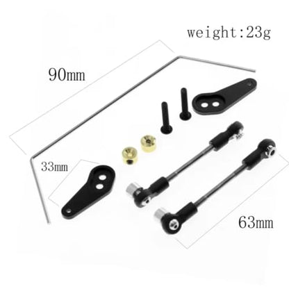 RC Car Parts Compatible with Tamiya for BBX 01 BB01 2WD 1/10 RC Off Road for Buggy Upgrade Parts Metal Rear Anti Roll Sway Bar Kit