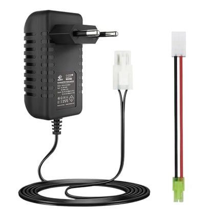 Smart 7.2V 8.4V 9.6V NiMH Battery Charger, Compatible for 2-10S, Airsoft Battery, RC Car Battery, Compatible for Mini Tamiya Connector(UK) - size: UK