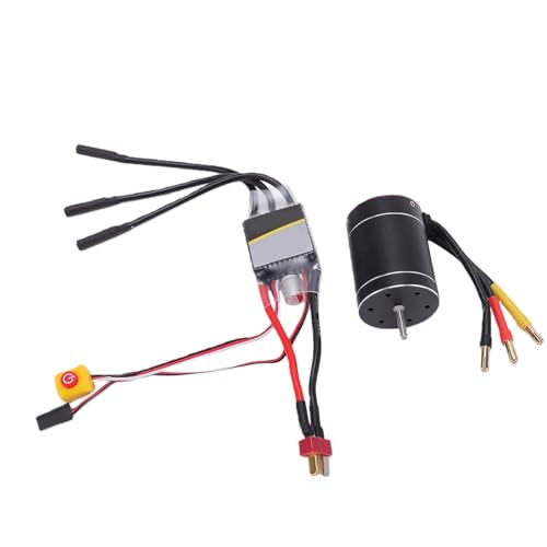 Alomejor Brushless Motor ESC Combo 3300KV, 75A ESC with for 1/10 1/8 RC Cars Boats Trucks