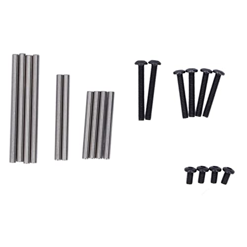 1 10 RC Front and Rear Suspension Arm Set Aluminum Alloy Upgrade Accessories for 1 10 Remote Control Car High Strength Metal Suspension Arms with Stable Performance (Red) - color: Red