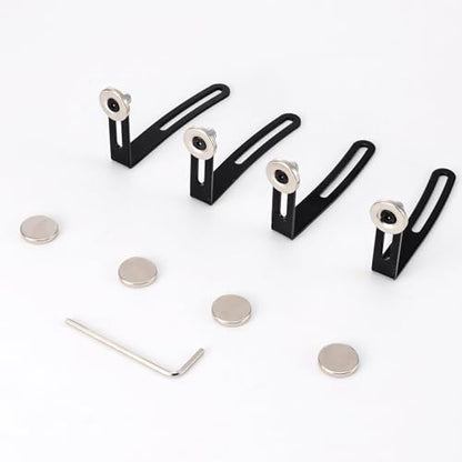 RC Car Body Shell Mount Magnetic Metal L-Bracket, Pack of 4 | 1/10 Scale, For Rock Crawler, Compatible with RC4WD D90 Traxxas TRX4 Axial SCX10 90046 Redcat Tamiya