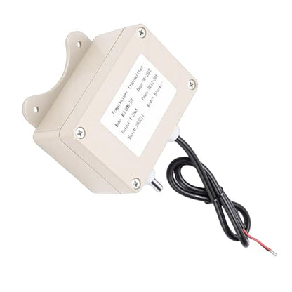 Temperature Sensor Wall Mount Temperature Transmitter Thermal Probe 4-20mA -50 to 200 IP65 ABS Anti Interference with Cable for Industrial Agricultural Greenho