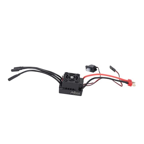 Rainproof Brushless ESC with Cooling Fan, Smooth Control for 1/10 1/12 /14 RC Cars, AllWeather Ready for RC Car Enthusiasts