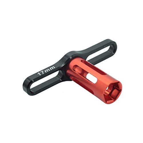 DEVMO 17mm HEX Nuts Installation Tools Sleeve for HSP RC 1/8 Buggy Car Tires Tyre Wheel Rim (Red)