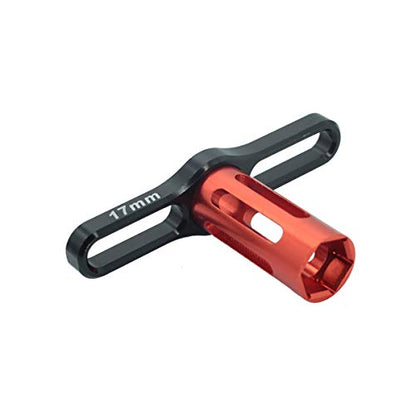 DEVMO 17mm HEX Nuts Installation Tools Sleeve for HSP RC 1/8 Buggy Car Tires Tyre Wheel Rim (Red)