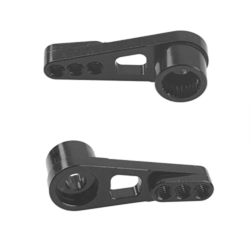 3Pack ShareGoo 25T Servo Horn Steering Arm Compatible with Futaba Savox HSP Power HD Servos Motor Compatible with Wltoys A949 A959-B A969 A979 K929 1/18 RC Car (Black) - color: Black