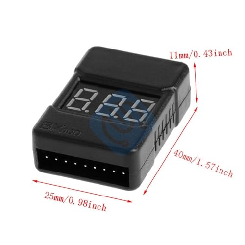 1pcs HotRc BX100 1-8S Lipo Battery Voltage Tester/Low Voltage Buzzer Alarm/Battery Voltage Checker with Dual Speakers