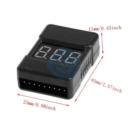 1pcs HotRc BX100 1-8S Lipo Battery Voltage Tester/Low Voltage Buzzer Alarm/Battery Voltage Checker with Dual Speakers