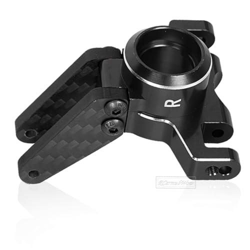 RC Alloy Aluminium Front Steering Blocks & Caster Blocks & Rear Stub Axle Carriers Upgrades Part for 1/10 Kraton 4S BLX,Outcast 4S BLX,1/8 Mojave 4S BLX,Black - color: Black(1set)