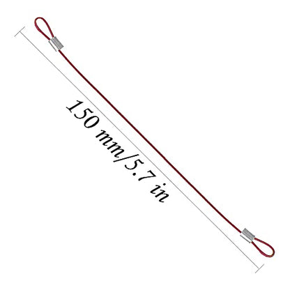 8Pack ShareGoo Metal Clip R Pin Rod with Steel Anti-Lost Rope RC Body Shell Clip Wire Compatible with 1/8 1/10 Traxxas HSP Arrma Axial Redcat RC Car Truck Crawler (Red) - color: Red
