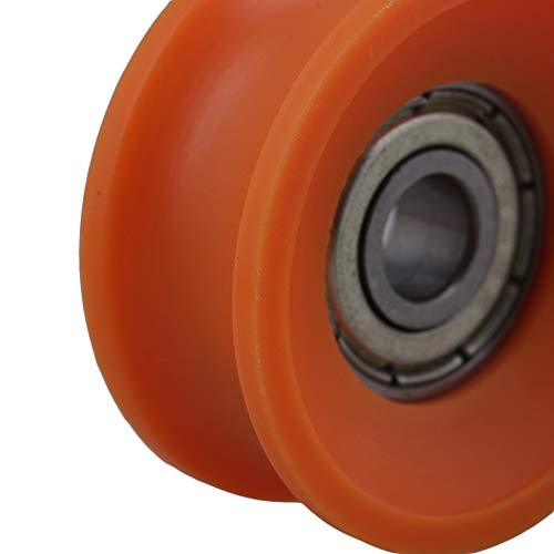 4Pieces 6x30x13mm Plastic Coated Sealed Bearings Steel 606ZZ Deep U Groove Guide Pulley Rail Ball Rolling Bearing Wheel Orange