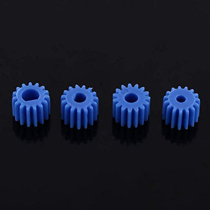 Walfront 26pcs Plastic Spindle Gear Set 2MM/2.3MM/3MM/3.17MM/4MM Motor Gear Assortment Kit for DIY Robot Car Model Hobby Craft Replacement Parts for 130/180/280/370 Motors