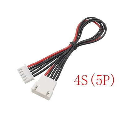 5Pcs JST XH 2.54mm Pitch 2/3/4/5/6/8S Male to Female Cable Connector Lipo Battery Balance Charger Cable 20CM 22AWG Silicone Wire (Color : 4S-5Pin) - color: 4s-5pin