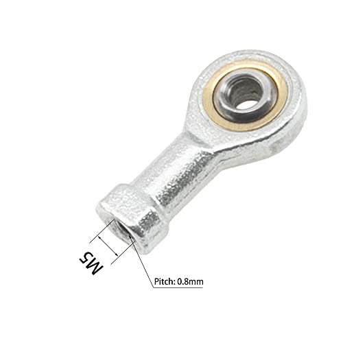 4Pcs SI5T/K Bore 5mm Metric Rod End Joint Bearing Self-Lubricating Female Thread Right Hand
