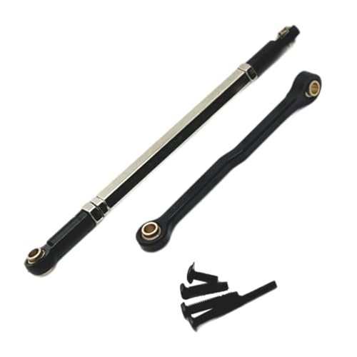 Compatible with MN82 1/12 Scale Vehicles Trucks RC Car Steering Pull Rod Link Linkage Set Upgrade Parts RC Car Push Rods Linkage Rod End Linkage - color: Black