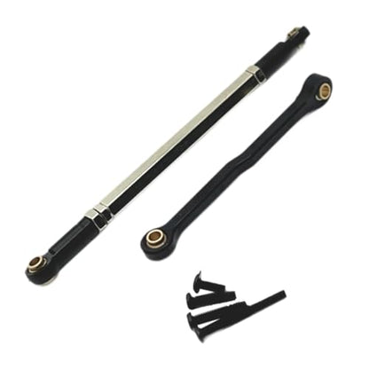 Compatible with MN82 1/12 Scale Vehicles Trucks RC Car Steering Pull Rod Link Linkage Set Upgrade Parts RC Car Push Rods Linkage Rod End Linkage - color: Black