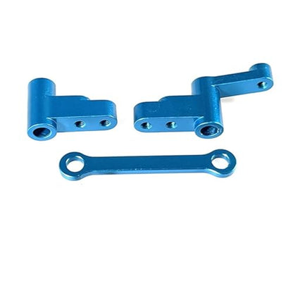 RC Car Accessories Compatible with MJX 14301 14302 1/14 RC Car Upgraded Parts Accessories Steering Assembly Steering Arm Set(Blue) - color: Blue