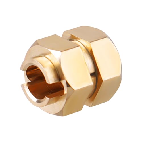 Brass Hex Wheel Hubs 7mm Extension Drive Adaptor Set for 1/18 TRX4M TRX4MT Bronco F-150 K10 Defender RC Crawler High Trail Upgrade Parts, 4 Pack