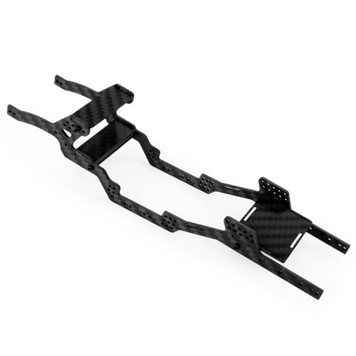 MOHERO LCG SCX24 Chassis Kit Carbon Fiber Frame Rails Set, 6° Angled Skid, for Axial 1/24 C10 JLU Bronco Deadbolt RC Crawler Car Upgrade Part
