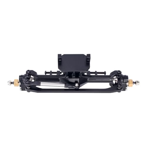+10mm Diamond CNC Portal Axles with Lay Down Servo Mount & Links for 1/18 RC Crawler TRX4M Axle Upgrade Parts (Black-1Set) - color: Black-1set