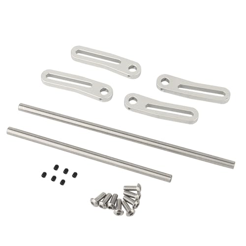Metal Front Rear Modular Bumper Bull Bars for 1/10 RC Crawler Chassis LCG TRX4 TRX6 SCX10 Capra Dodge Power Wagon Upgrade Parts (Silver) - color: Silver