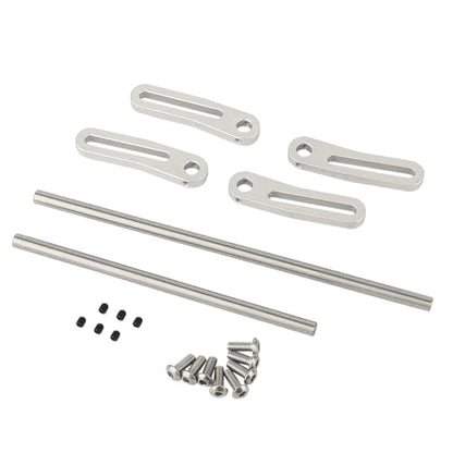 Metal Front Rear Modular Bumper Bull Bars for 1/10 RC Crawler Chassis LCG TRX4 TRX6 SCX10 Capra Dodge Power Wagon Upgrade Parts (Silver) - color: Silver