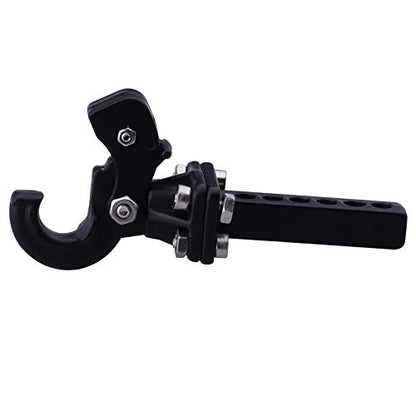 Hobbypark Metal Scale Trailer Hitch Tow Hook Drop Hitch Receiver for 1/10 RC Crawler Traxxas TRX4 Axial SCX10 Rear Bumper Parts (Black)
