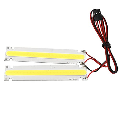 2PCS HIRCQOO 1/10 RC Car LED Chassis Lights Compatible with Traxxas TRX-4 TRX-6 Axial SCX10 II 90046 RC4WD D90 D110 1/10 RC Crawler Car Truck (White,100x20mm) - color: White,100x20mm