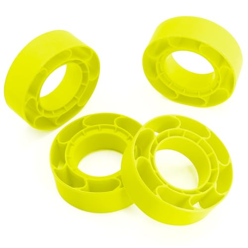 OGRC 1.0 Silicone Rubber Inserts RC Tire Inserts for TRX4M SCX24 1/18 1/24 RC Crawler Car (OD 60-64mm) - Yellow - color: Yellow