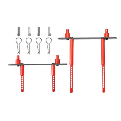 Alum Body Post Mount Front & Rear Shell Column for for Axial SCX10 II 90046 90047 1/10 RC Upgrades Part Red - color: Red