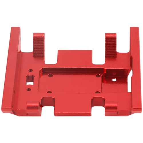 Aluminum Center Transmission Skid Plate Mount Gearbox Mount Compatible with MN128 MN86 MN86S MN86K MN86KS MN G500 1/12 RC Crawler Car (Red) - color: Black