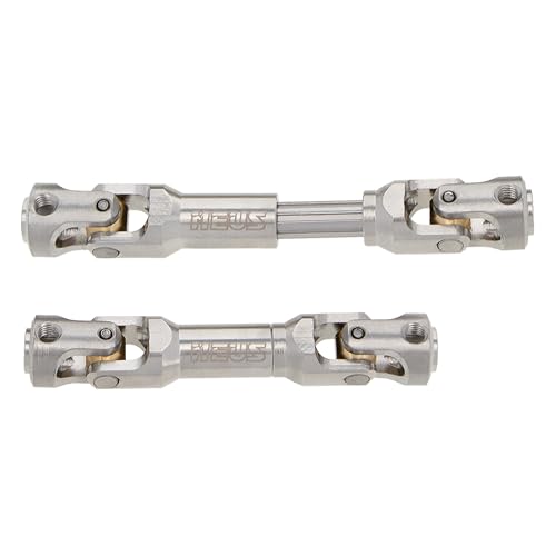 MEUS RACING 2pcs Universal Driveshaft for SCX10 SCX10 II Wraith TRX4 1/10 RC Crawler Upgrades Parts, 60-77mm - size: 60-77mm