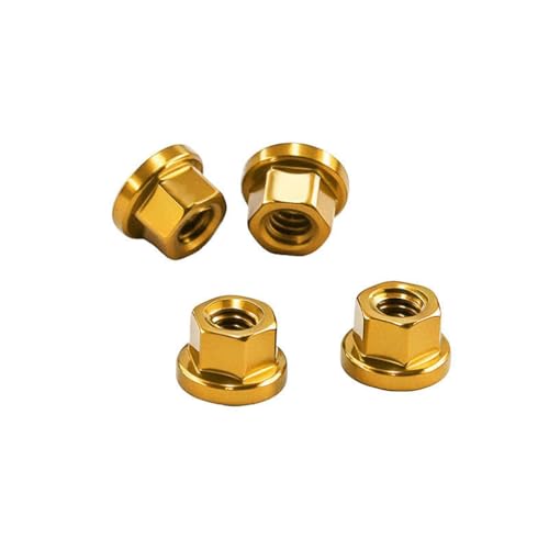 4PCS Aluminum Alloy Wheel Rim M2 Nuts RC Upgrade Parts for AXIAL 1/30 SCX30 Ford Bronco Jeep K10 RC Climbing Car (Gold) - color: Gold