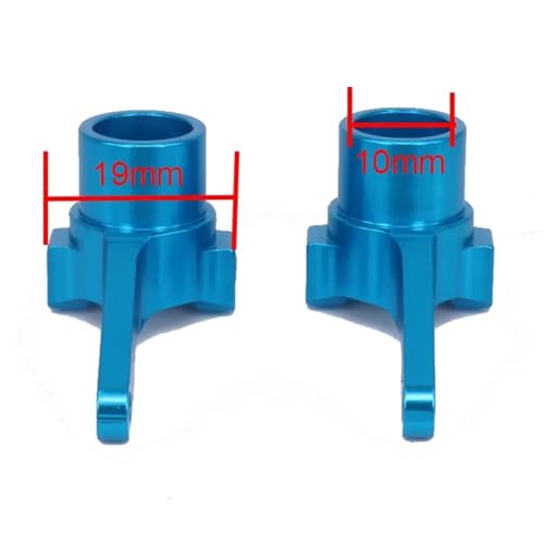 Steering Knuckle Models For Kyosho For Optima 4Wd 1/10 Aluminum 2PCS/set Steering Hub Carrier Blocks RC Model Car For Buggy Off-Road Hopup Parts(Blue) - color: Blue