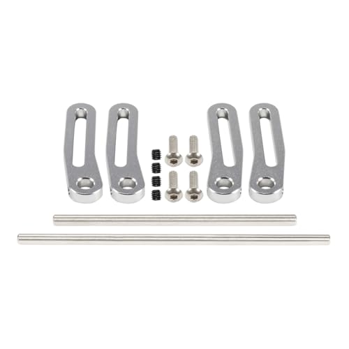 Aluminum Adjustable Front Rear Modular Bumper Mount Set for 1/10 RC Crawler Chassis LCG Rigs Comp Builds TRX4 SCX10 Gspeed Power Wagon Cliffhanger Body (Silver) - color: Silver