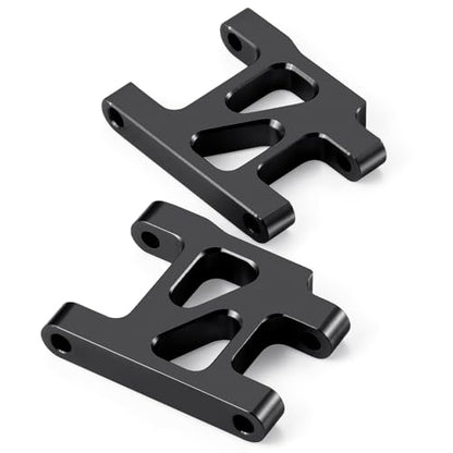 2PCS RC Aluminum Alloy Front Lower Swing Arm Suspension A-Arms Set Compatible with 1/10 Tamiya TA01 RC Car Upgrades (Black) - color: Black