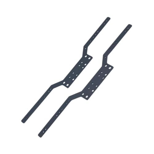 Yiju 2 Pieces Rc Car Chassis Rails Aluminium Alloy Rc Crawler Chassis Frame Rails Convenient Accessories Suitable for Rc Car Assembly Hobby C, Black - color: Black