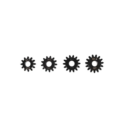 Mod 1 M1 Pinion Motor Gear Set 4pcs 12T 13T 14T 15T Fit 5mm RC Motor Shaft M1 Pitch Gears for RC Car, with Hex Key