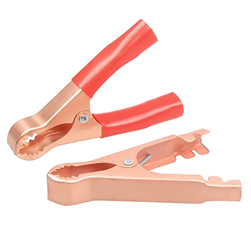 6Pcs 50A Alligator Clips | Black & Red Insulated Heavy Duty Metal Spring Clips for Loading Truck Car Battery Electric Test