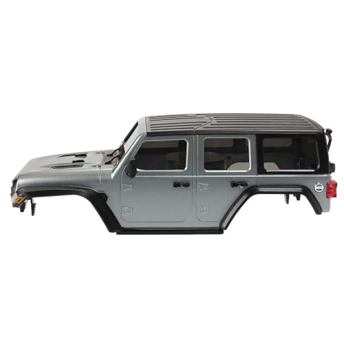 6.10 inches (155mm) Wheelbase Shell Hardtop Body Replacement Part for TRX4M Bronco Defender AX8560 1/18 RC Crawler Chassis (Silver Gray) - color: Silver Gray
