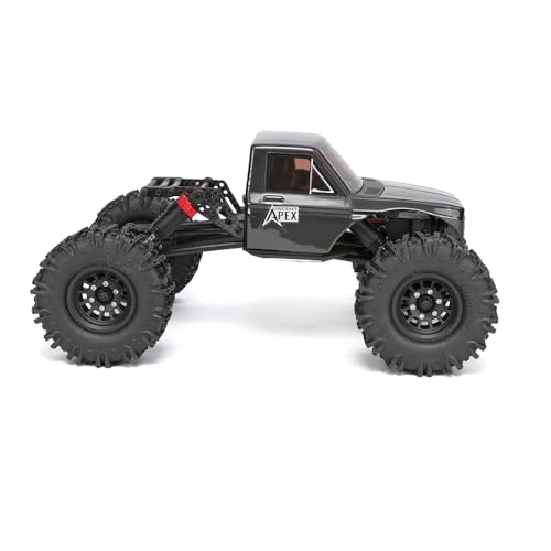 Redcat Racing Ascent-18 APEX, 1/18 Scale Brushless Electric Rock Crawler, Carbon Fiber, 4WD RC Car for Adults with 2.4GHz Radio System (Gray) - color: Gray