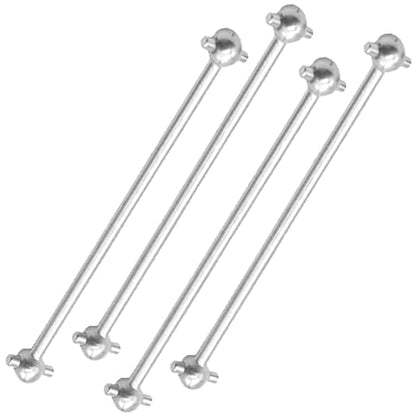 4Pack Front Rear Center Drive Dogbone Shaft 100mm 538104 Transmission Shaft Compatible with Redcat Racing HSP HPI FS-Racing 1/10 RC Car Monster Truck (Silver) - color: Silver