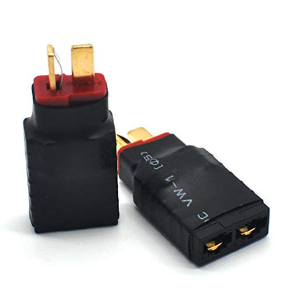 Compatible for Deans T Plug Male to TRX Female Connector Adapter No Wires RC Battery Connectors Converter Adaptors Set (2PCS)