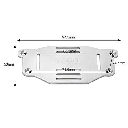 RC Car Battery Plate, Aluminum Mounting Board with Strap Tie Compatible with TRX-4 1/10 RC Car Crawler Battery Tray Mounting Plate Bracket Expansion Board (Silver)