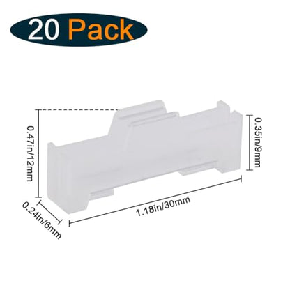 Hobbypark Servo Extension Safety Cable Connector Clips Wire Lead Lock Nylon for RC Models (20-Pack)