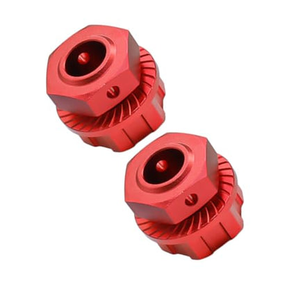 Aluminum Wheel Hex Adapter & Wheel Nut 24mm for Arrma 1/5 KRATON 8S BLX,Outcast 8S BLX Upgrades Parts,Wheel Hub Adapter Parts # ARA310928# ARA310929 (Red) - color: red